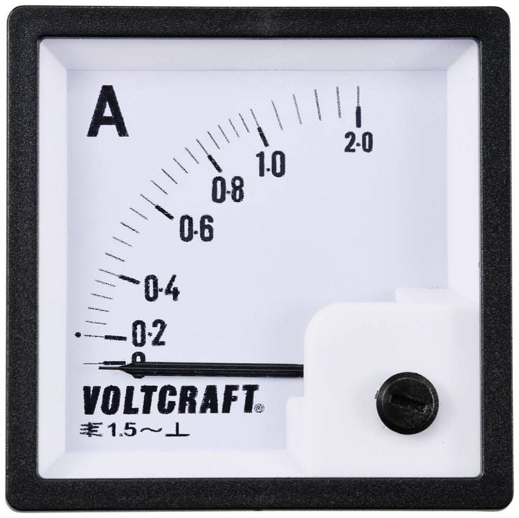 Produktbild: VOLTCRAFT AM-72X72/1A AM-72X72/1A Analog-Einbaumessger&auml;t AM-72X72/1A 1A Dreheisen