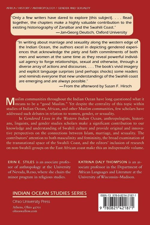 Produktbild: Gendered Lives in the Western Indian Ocean