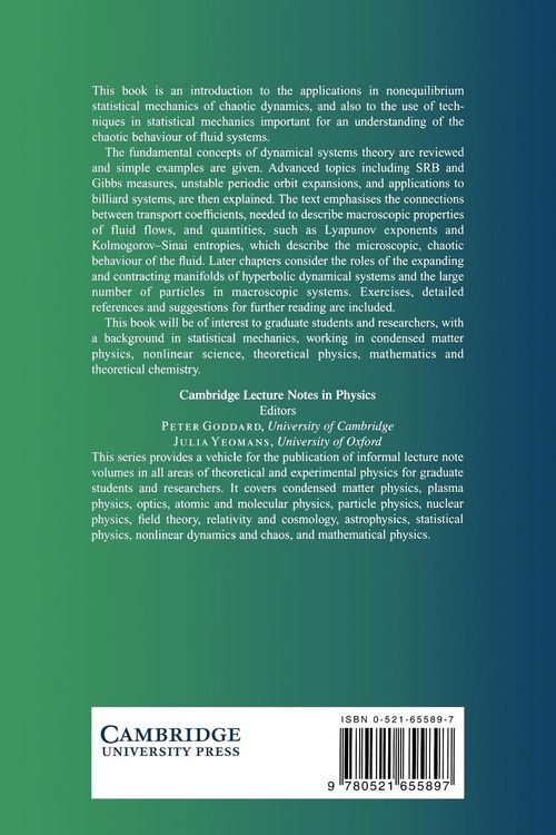 Produktbild: An Introduction to Chaos in Nonequilibrium Statistical Mechanics