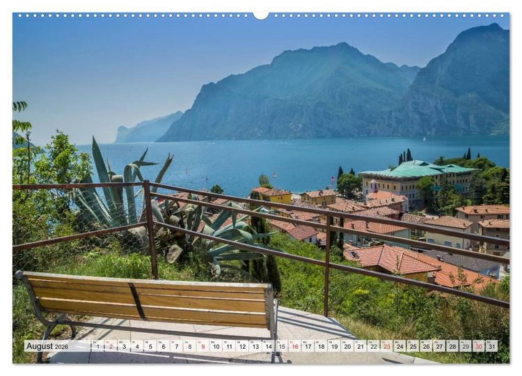 Produktbild: WUNDERBARER GARDASEE Riva del Garda und Torbole (hochwertiger Premium Wandkalender 2026 DIN A2 quer), Kunstdruck in Hochglanz
