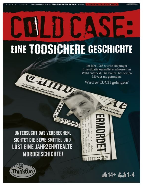 Produktbild: ThinkFun Cold Case: Eine todsichere Geschichte - R&auml;tsel-Spiel ab 14 Jahre