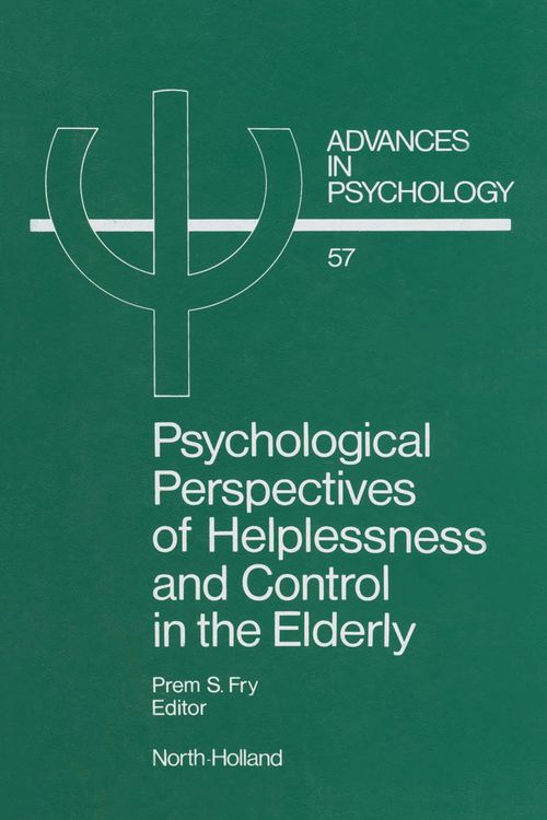 Produktbild: Psychological Perspectives of Helplessness and Control in the Elderly