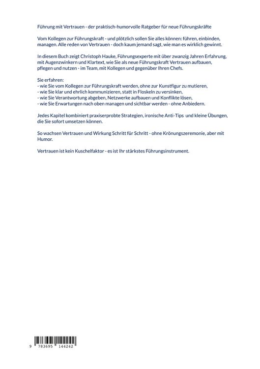 Produktbild: F&uuml;hrung mit Vertrauen