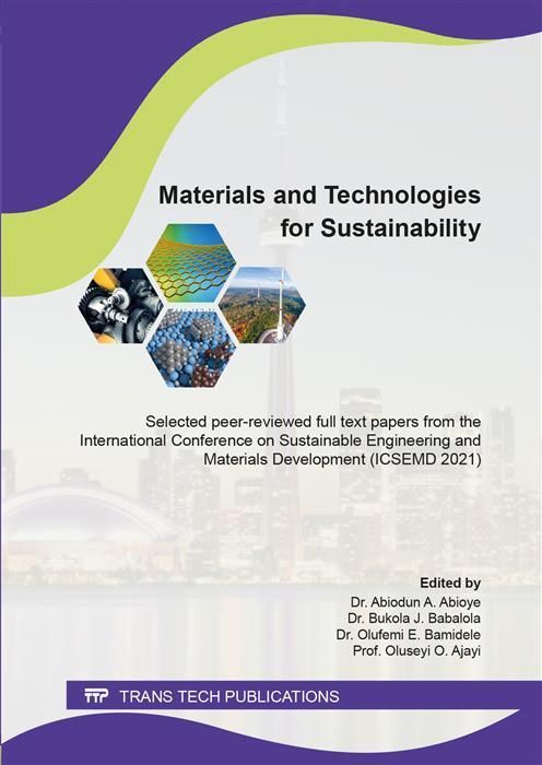 Produktbild: Materials and Technologies for Sustainability: Sustainable Engineering and Materials Development