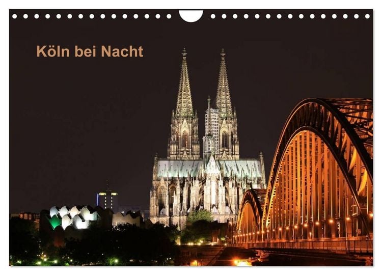 Produktbild: K&ouml;ln bei Nacht (Wandkalender 2027 DIN A4 quer), CALVENDO Monatskalender