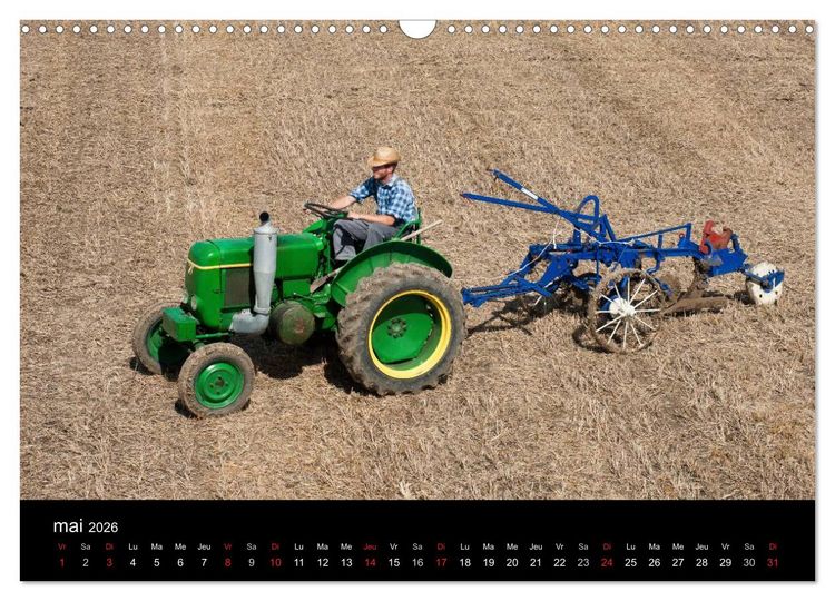 Produktbild: Anciens tracteurs agricoles (Calendrier mural 2026 DIN A3 vertical), CALVENDO calendrier mensuel