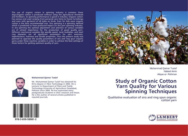 Produktbild: Study of Organic Cotton Yarn Quality for Various Spinning Techniques