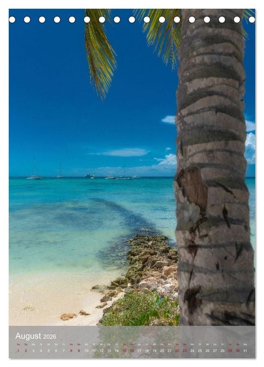 Produktbild: Karibischer Traum Isla Saona (Tischkalender 2026 DIN A5 hoch), CALVENDO Monatskalender