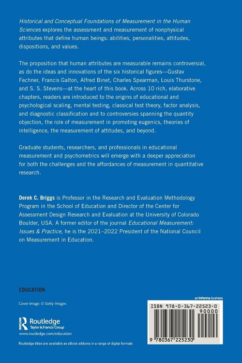 Produktbild: Historical and Conceptual Foundations of Measurement in the Human Sciences