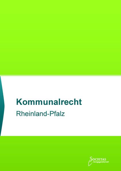 Produktbild: Kommunalrecht Rheinland-Pfalz