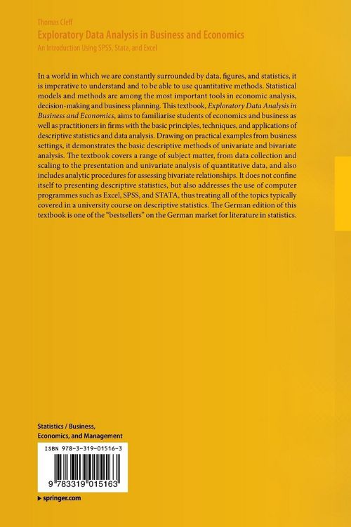 Produktbild: Exploratory Data Analysis in Business and Economics