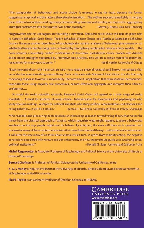Produktbild: Behavioral Social Choice