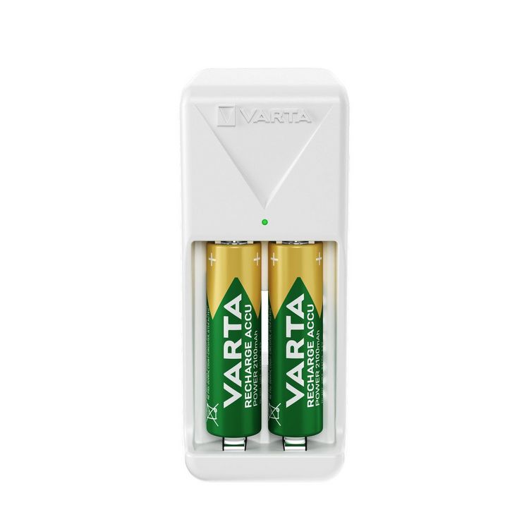 Produktbild: Varta Batterieladeger&auml;t Mini Charger 2x AA 56706 2100mAh wei&szlig;