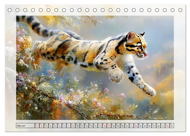Produktbild: Nebelparder. Zuhause im dichten Regenwald (Tischkalender 2027 DIN A5 quer), CALVENDO Monatskalender