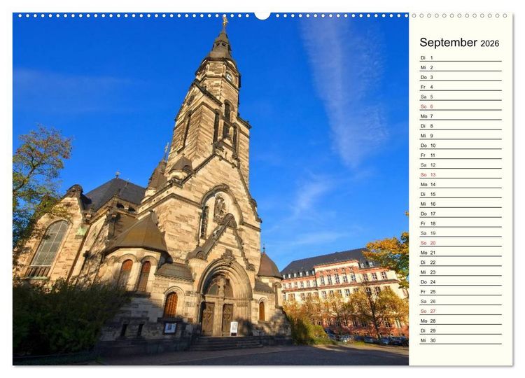 Produktbild: Reise durch Leipzig (Wandkalender 2026 DIN A2 quer), CALVENDO Monatskalender