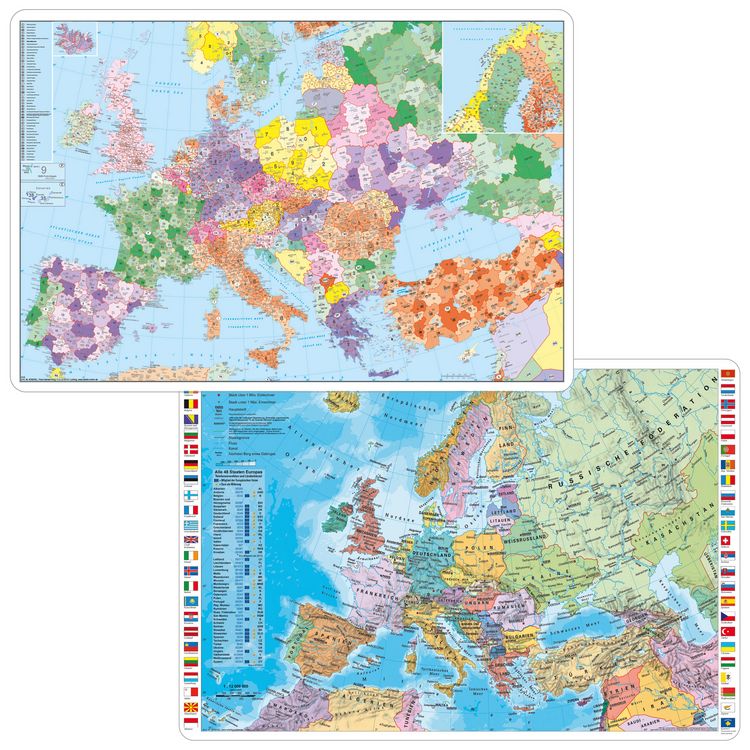 Produktbild: Europa Postleitbereiche/Europa politisch