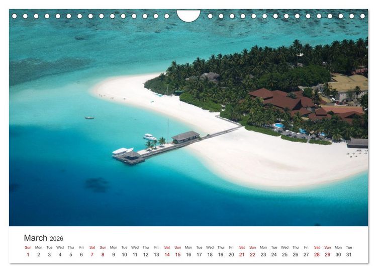 Produktbild: Maldives from above (Wall Calendar 2026 DIN A4 landscape), CALVENDO 12 Month Wall Calendar