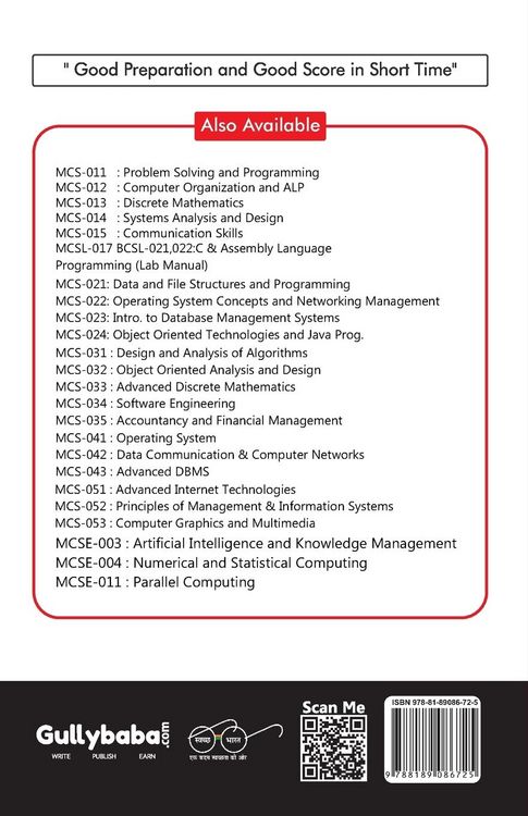 Produktbild: MCS-031 Design And Analysis Of Algorithm