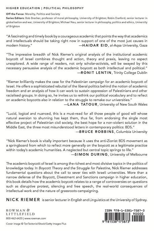 Produktbild: Boycott Theory and the Struggle for Palestine