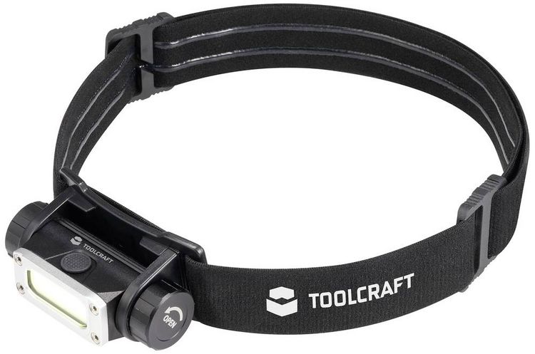 Produktbild: TOOLCRAFT TO-9469515 COB LED Stirnlampe Li-Ionen Akkus 450lm 13h TO-9469515