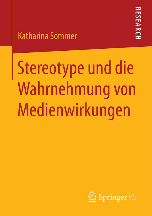 Produktbild: Stereotype und die Wahrnehmung von Medienwirkungen