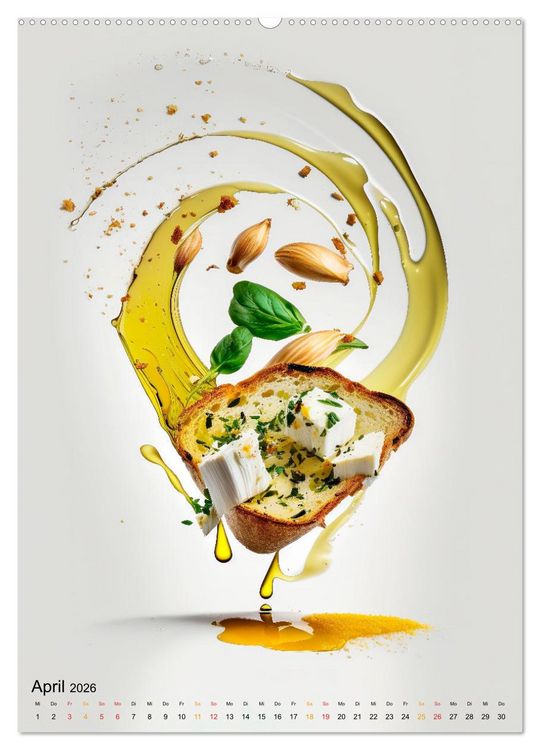 Produktbild: Oliven&ouml;l lecker und gesund (hochwertiger Premium Wandkalender 2026 DIN A2 hoch), Kunstdruck in Hochglanz