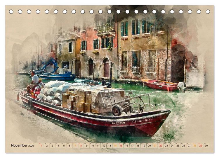 Produktbild: Venedig - ganz intim (Tischkalender 2026 DIN A5 quer), CALVENDO Monatskalender