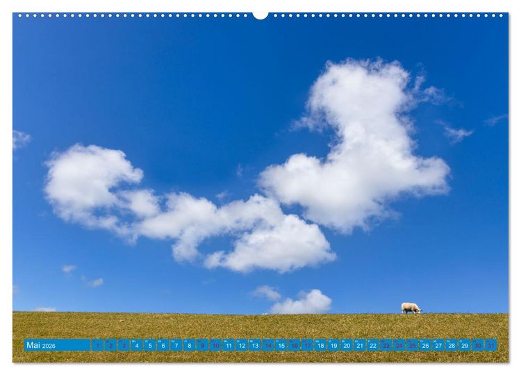 Produktbild: Die Farbe blau - Die Farbe der Weite und des Himmels (hochwertiger Premium Wandkalender 2026 DIN A2 quer), Kunstdruck in Hochglanz