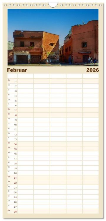Produktbild: Familienplaner 2026 - Marrakesch die rote Stadt mit 5 Spalten (Wandkalender, 21 x 45 cm) CALVENDO