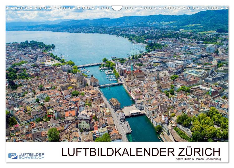 Produktbild: Luftbildkalender Z&uuml;rich (Wandkalender 2026 DIN A3 quer), CALVENDO Monatskalender
