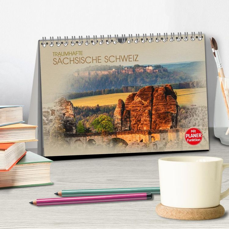 Produktbild: Traumhafte S&auml;chsische Schweiz (Tischkalender 2026 DIN A5 quer), CALVENDO Monatskalender