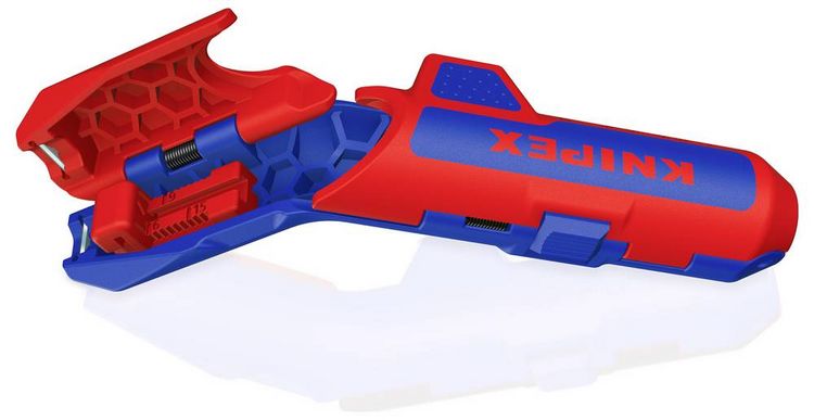 Produktbild: Knipex 16 95 03 SB ErgoStrip&reg; PV Abmantelungswerkzeug Abmantelungsmesser Geeignet f&uuml;r Rundkabel, Solarkabel 4 bis 6 mm