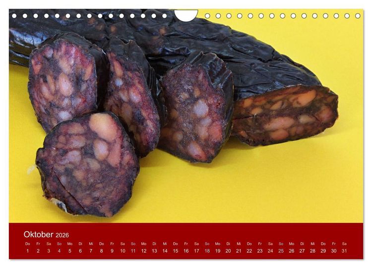 Produktbild: Schinken und Wurst (Wandkalender 2026 DIN A4 quer), CALVENDO Monatskalender