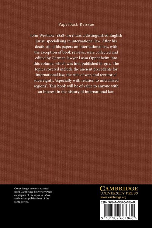 Produktbild: The Collected Papers of John Westlake on Public International Law
