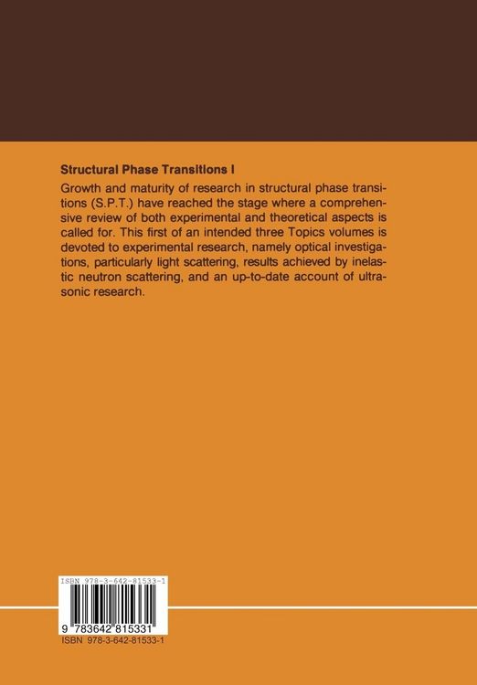 Produktbild: Structural Phase Transitions I