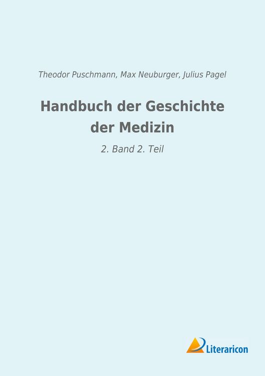Produktbild: Handbuch der Geschichte der Medizin