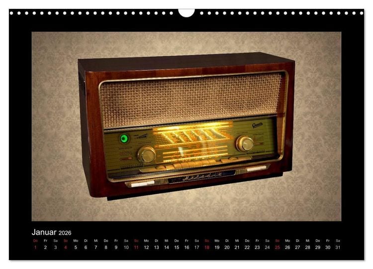 Produktbild: Dampfradios - Antike Radios mit Charme und Patina (Wandkalender 2026 DIN A3 quer), CALVENDO Monatskalender