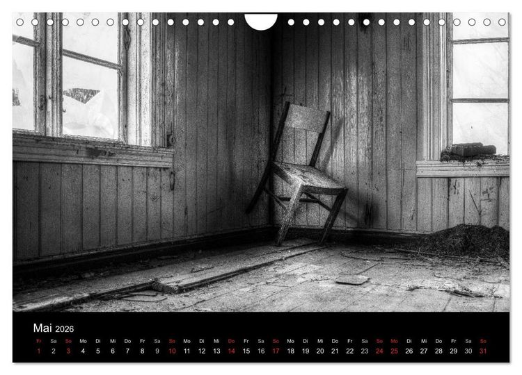 Produktbild: Objekte in schwarz weiss (Wandkalender 2026 DIN A4 quer), CALVENDO Monatskalender