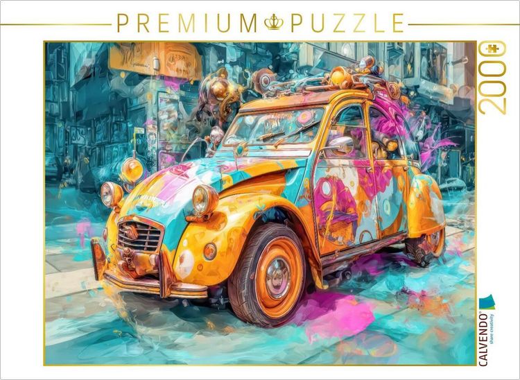 Produktbild: CALVENDO Puzzle Bunte Stadt | 2000 Teile Lege-Gr&ouml;&szlig;e 90x67cm Foto-Puzzle f&uuml;r gl&uuml;ckliche Stunden