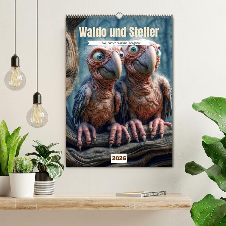 Produktbild: Waldo und Stefler (Wandkalender 2026 DIN A2 hoch), CALVENDO Monatskalender
