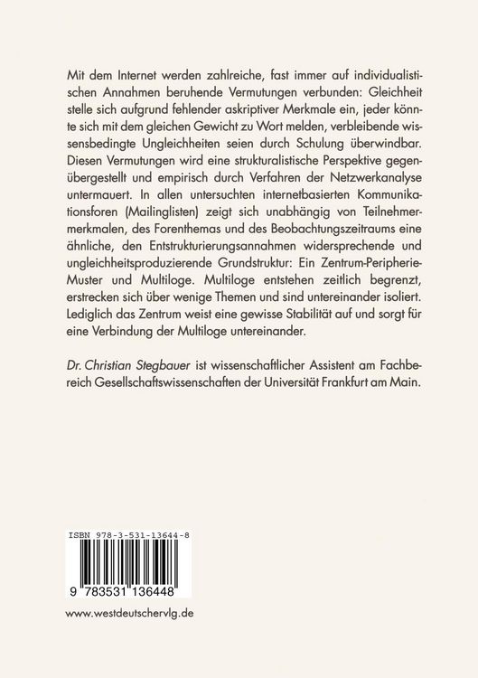 Produktbild: Grenzen virtueller Gemeinschaft