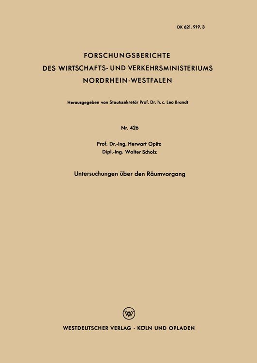 Produktbild: Untersuchungen &uuml;ber den R&auml;umvorgang