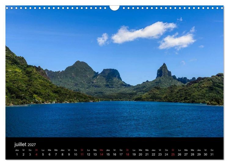 Produktbild: Polyn&eacute;sie fran&ccedil;aise - Magie des &icirc;les (Calendrier mural 2027 DIN A3 vertical), CALVENDO calendrier mensuel