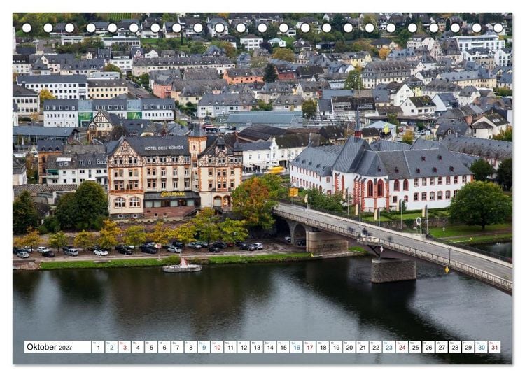 Produktbild: Die sch&ouml;nsten Orte im Moseltal - Von der Burg Eltz bis nach Trier (Tischkalender 2027 DIN A5 quer), CALVENDO Monatskalender