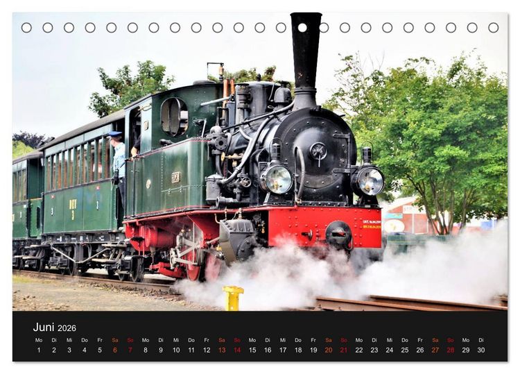 Produktbild: Dampflok-Nostalgie - 2026 schwergewichtige Lokomotiven (Tischkalender 2026 DIN A5 quer), CALVENDO Monatskalender