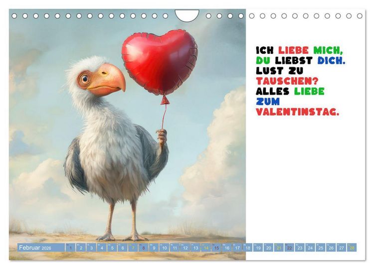 Produktbild: Vogelspr&uuml;che - Humor (Wandkalender 2026 DIN A4 quer), CALVENDO Monatskalender