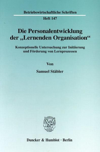 Produktbild: Die Personalentwicklung der "Lernenden Organisation".