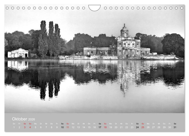 Produktbild: Potsdam schwarz auf wei&szlig; (Wandkalender 2026 DIN A4 quer), CALVENDO Monatskalender