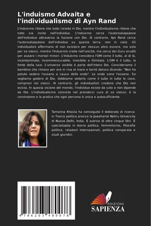 Produktbild: L'induismo Advaita e l'individualismo di Ayn Rand