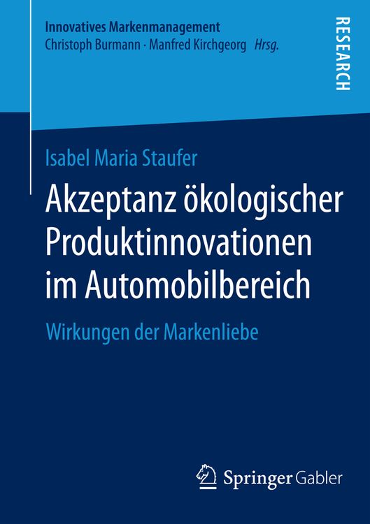 Produktbild: Akzeptanz &ouml;kologischer Produktinnovationen im Automobilbereich